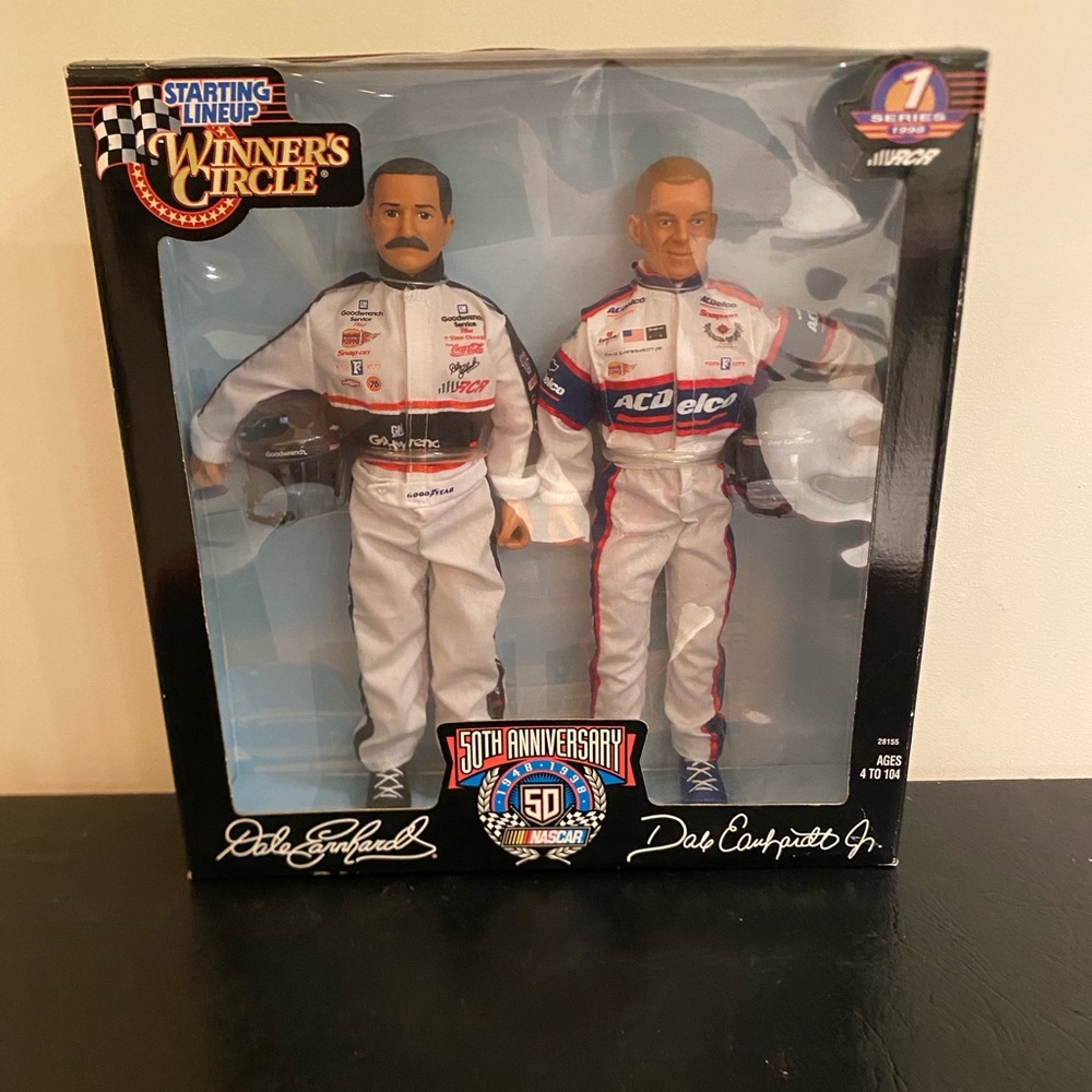 Dale Earnhardt and Dale Earnhardt Jr. Starting Lineup Winners Circle  Doll set